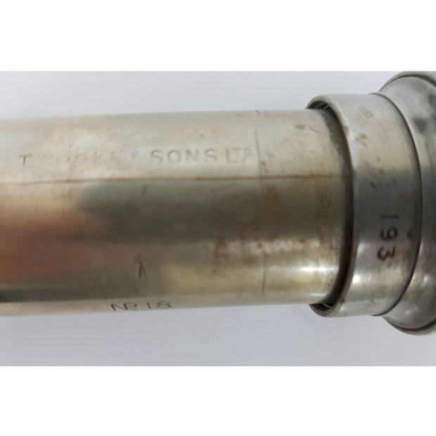 WORLD WAR I BRITISH PERIOD NICKEL PLATED "OFFICERS OF THE WATCH" NAVAL TELESCOPE BY T. COOKE & SONS LTD
