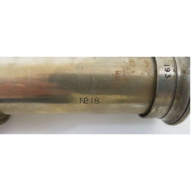 WORLD WAR I BRITISH PERIOD NICKEL PLATED "OFFICERS OF THE WATCH" NAVAL TELESCOPE BY T. COOKE & SONS LTD