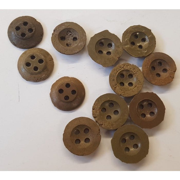 WW2 BRITISH / CANADIAN ARMY BD BATTLE DRESS BUTTONS LIGHT GREEN