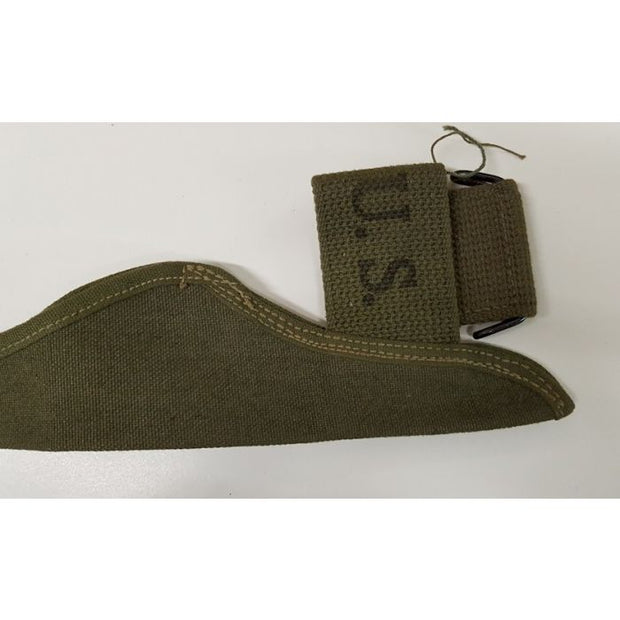 WW2 US MILITARY 1945 M-1910 PICK MATTOCK ENTRENCHING AXE OD # 7 CANVAS COVER CARRIER