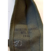 WW2 US MILITARY 1945 M-1910 PICK MATTOCK ENTRENCHING AXE OD # 7 CANVAS COVER CARRIER
